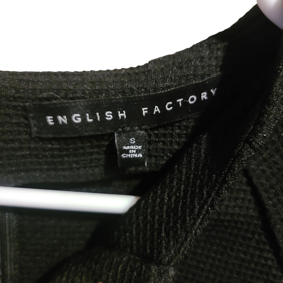 English Factory Lace Up Black Shift Dress - Picture 5 of 7